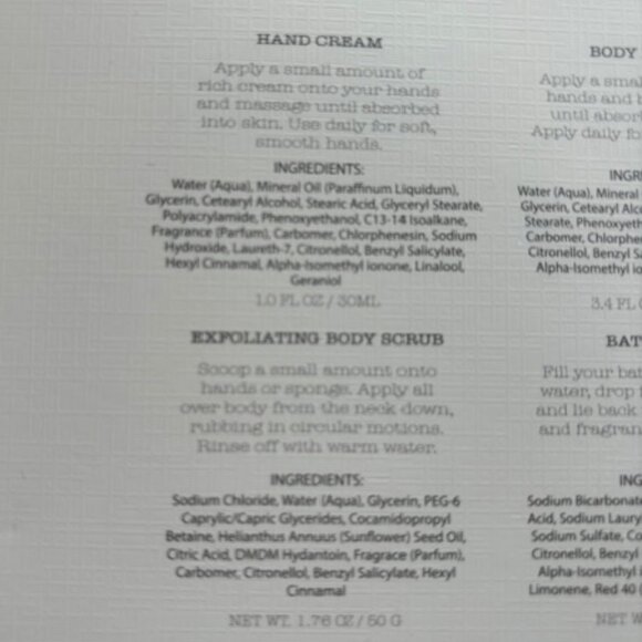 NEW! Belle Maison Bath Gift Set - Rose & Peony - 4 piece set - Picture 4 of 5